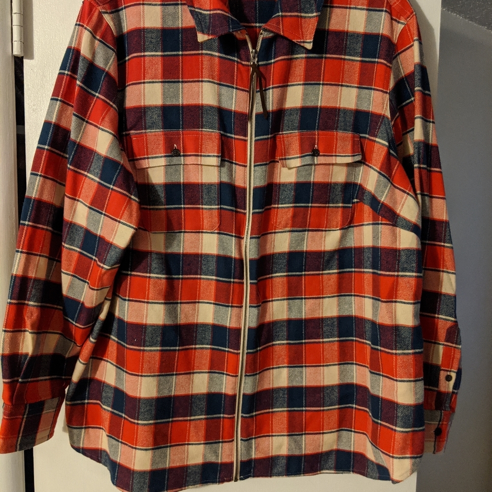 Women's flannel red/blue/cream